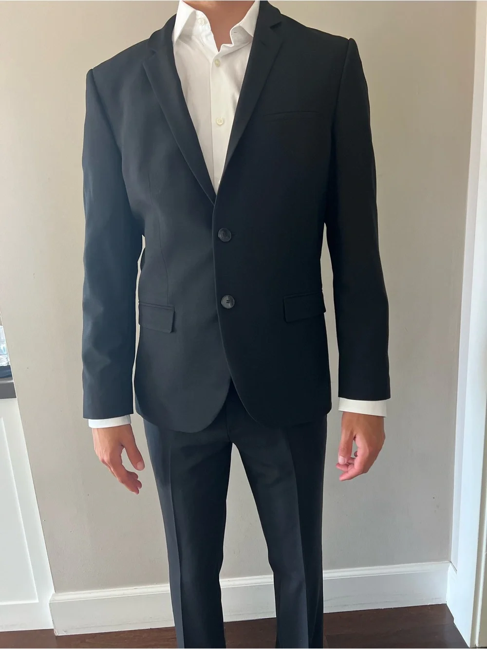 Hugo Boss Men's Black Two-Button Suit
